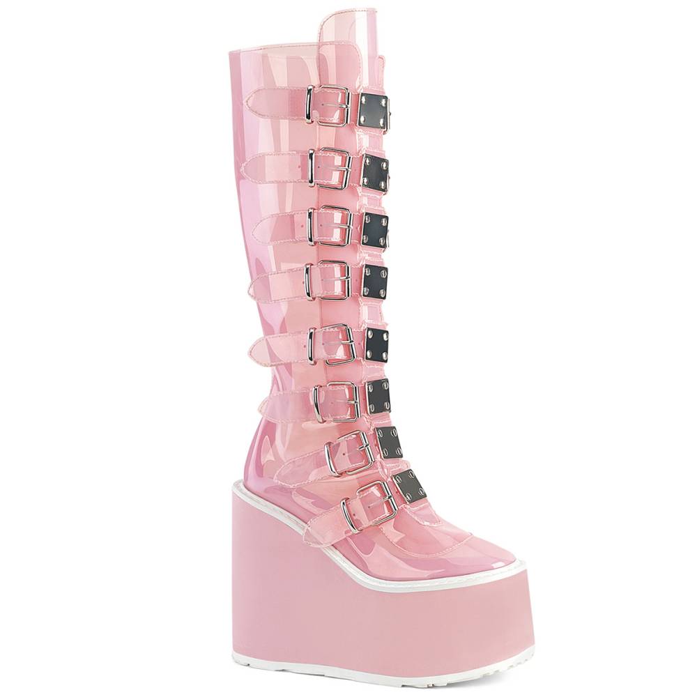 DemoniaCult - SWING815C Platform Boots - Pink